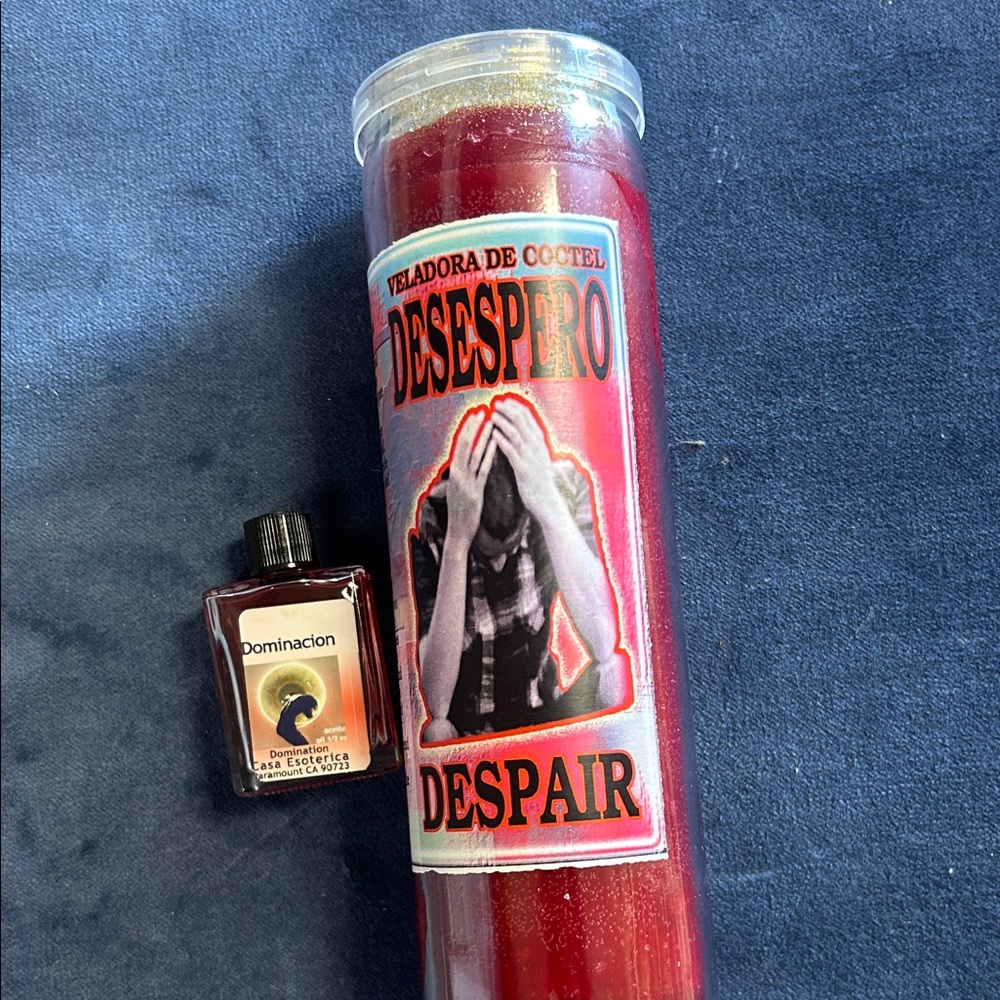 Red Despair Candle and Oil Set preparada